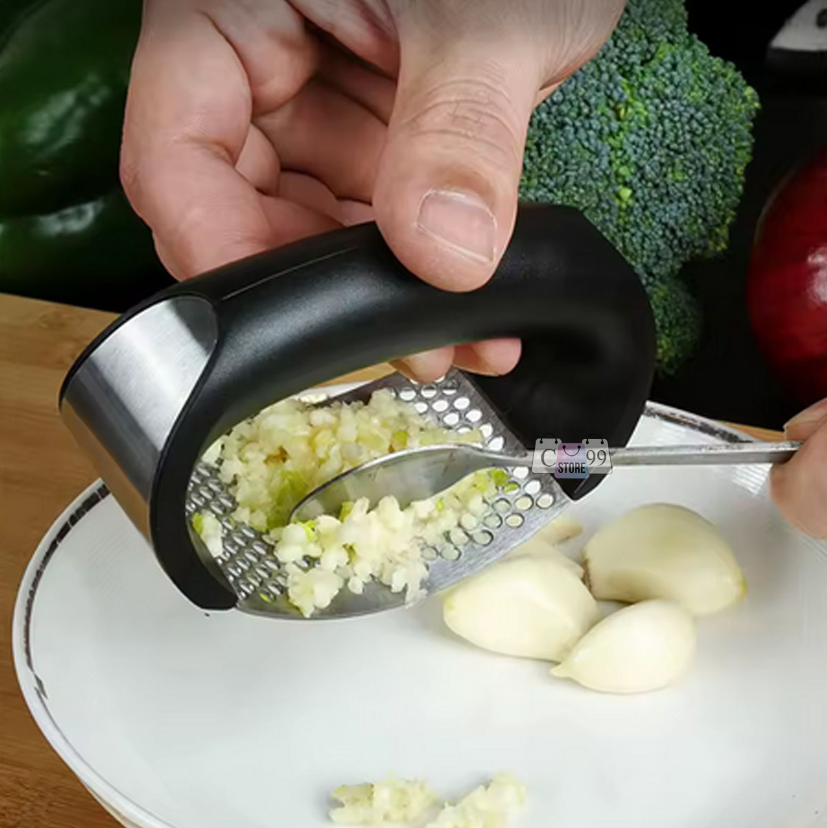 Miniatura 6 de Triturador Ajo Manilla Prensa De Ajos